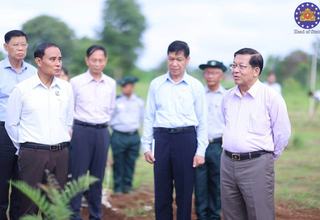 ပြည်ထောင်စုသမ္မတမြန်မာနိုင်ငံတော်နိုင်ငံတော်သမ္မတဦးမင်းအောင်လှိုင်ပြင်ဦးလွင်မြို့တွင်ကျင်းပပြုလုပ်သည့်၂၀၂၆ခုနှစ်၊ မိုးရာသီနိုင်ငံတော်အဆင့်သစ်ပင်စိုက်ပျိုးပွဲတော်သို့တက်ရောက်၍စိန်ပန်းပြာပျိုးပင်အားဦးဆောင်စိုက်ပျိုးပေး